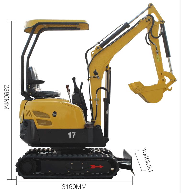 凯迪沃1.6吨高配小型挖掘机